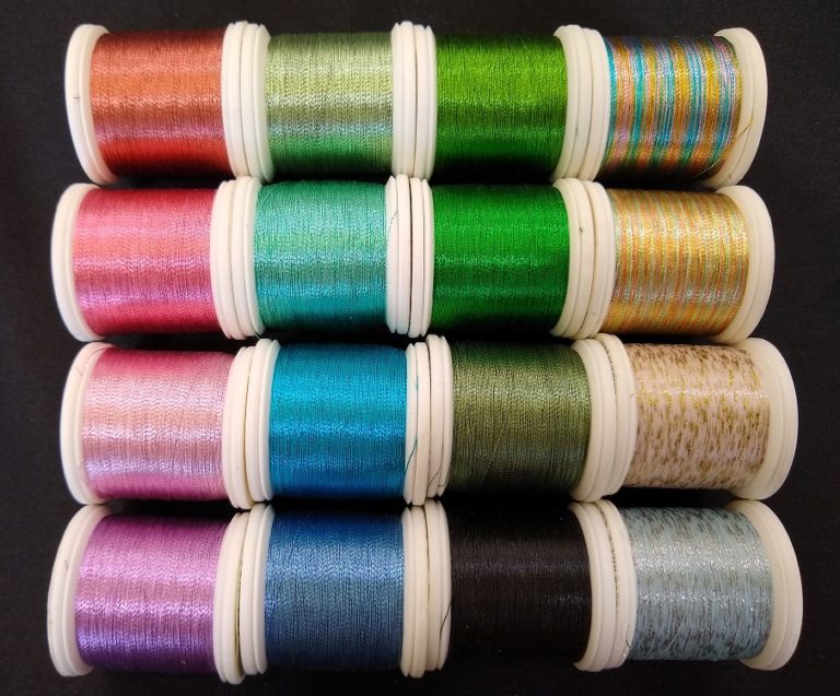YLI 601 Couching Thread Metallic Colours ALISON COLE EMBROIDERY